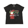 thumbnail image 1 of Inktastic Santa Claus is on His Way Christmas Women's Plus Size T-Shirt, 1 of 5