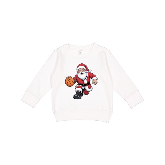 Inktastic Santa Playing Basketball Christmas Toddler Sweatshirt