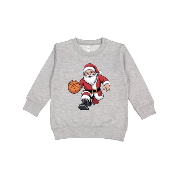 Inktastic Santa Playing Basketball Christmas Toddler Sweatshirt