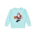 thumbnail image 1 of Inktastic Santa Playing Basketball Christmas Toddler Sweatshirt, 1 of 4