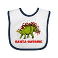 thumbnail image 1 of Inktastic Santa-Saurus Christmas Dinosaur Boys or Girls Baby Bib, 1 of 4