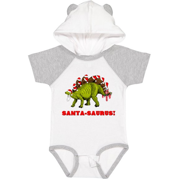 Inktastic Santa-Saurus Christmas Dinosaur Boys or Girls Baby Bodysuit