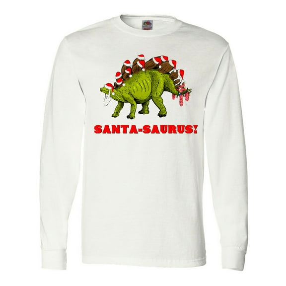 Inktastic Santa-Saurus Christmas Dinosaur Long Sleeve T-Shirt