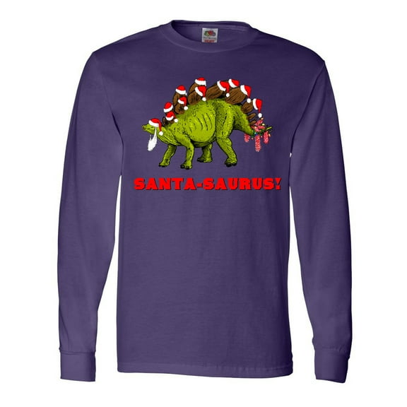 Inktastic Santa-Saurus Christmas Dinosaur Long Sleeve T-Shirt