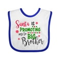 thumbnail image 1 of Inktastic Santa is Promoting Me to Big Brother Boys Baby Bib, 1 of 4
