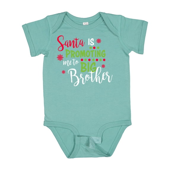 Inktastic Santa is Promoting Me to Big Brother Boys Baby Bodysuit