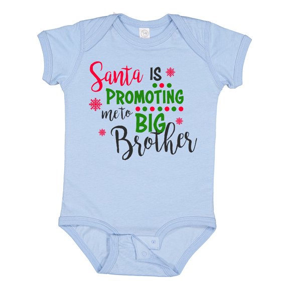Inktastic Santa is Promoting Me to Big Brother Boys Baby Bodysuit