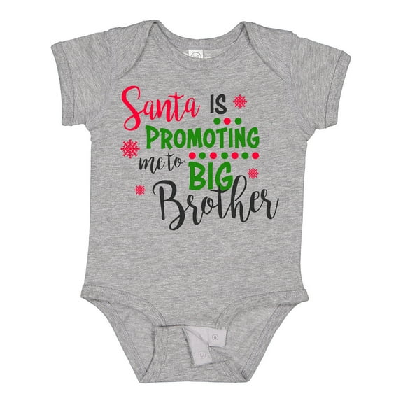 Inktastic Santa is Promoting Me to Big Brother Boys Baby Bodysuit
