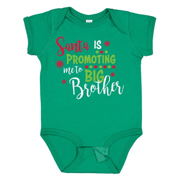 Inktastic Santa is Promoting Me to Big Brother Boys Baby Bodysuit