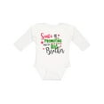 thumbnail image 1 of Inktastic Santa is Promoting Me to Big Brother Boys Long Sleeve Baby Bodysuit, 1 of 5