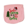 thumbnail image 1 of Inktastic Santa is Promoting Me to Big Brother Green Plaid Tree Baby Burp Cloth, 1 of 3