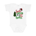 thumbnail image 1 of Inktastic Santa is Promoting Me to Big Brother Green Plaid Tree Boys Baby Bodysuit, 1 of 5