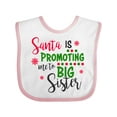 thumbnail image 1 of Inktastic Santa is Promoting Me to Big Sister Girls Baby Bib, 1 of 4