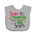 thumbnail image 1 of Inktastic Santa is Promoting Me to Big Sister Girls Baby Bib, 1 of 4