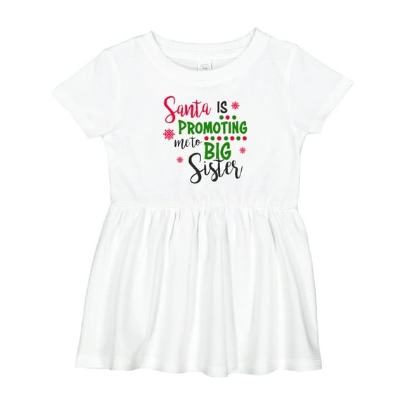 Inktastic Santa is Promoting Me to Big Sister Girls Baby Dress