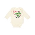 thumbnail image 1 of Inktastic Santa is Promoting Me to Big Sister Girls Long Sleeve Baby Bodysuit, 1 of 5
