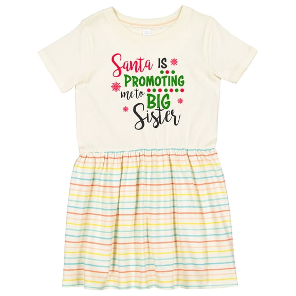 Inktastic Santa is Promoting Me to Big Sister Girls Toddler Dress
