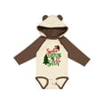 thumbnail image 1 of Inktastic Santa is Promoting Me to Big Sister Green Plaid Tree Girls Long Sleeve Baby Bodysuit, 1 of 5