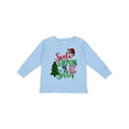 thumbnail image 1 of Inktastic Santa is Promoting Me to Big Sister Green Plaid Tree Girls Long Sleeve Toddler T-Shirt, 1 of 5