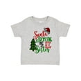 thumbnail image 1 of Inktastic Santa is Promoting Me to Big Sister Green Plaid Tree Girls Toddler T-Shirt, 1 of 5
