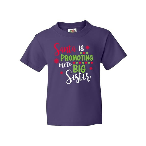 Inktastic Santa is Promoting Me to Big Sister Youth T-Shirt