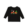 thumbnail image 1 of Inktastic Santa on Christmas Tractor Boys or Girls Long Sleeve Toddler T-Shirt, 1 of 5