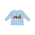 thumbnail image 1 of Inktastic Santa on Christmas Tractor Boys or Girls Long Sleeve Toddler T-Shirt, 1 of 5