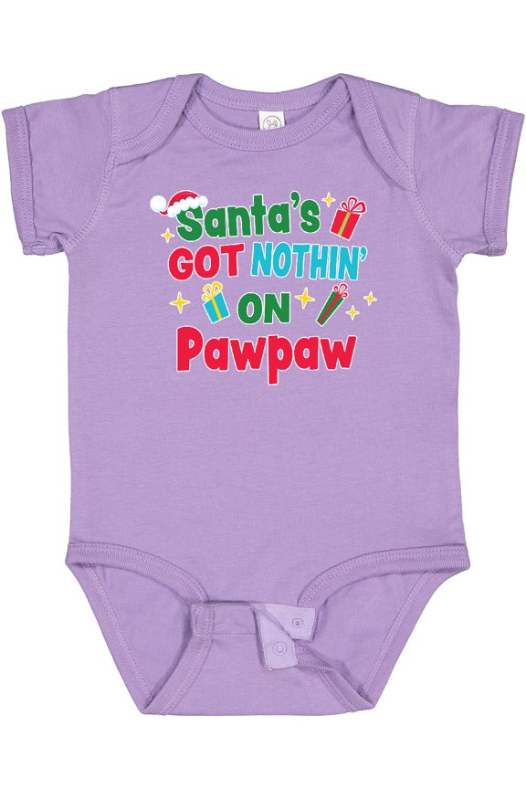 Santa's Got Nothin' on Pawpaw with Christmas Presents Boys or Girls Baby Bodysuit