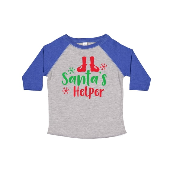Inktastic Santa's Helper, Elf Shoes, Christmas - Red Green Boys or Girls Toddler T-Shirt