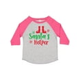 thumbnail image 1 of Inktastic Santa's Helper, Elf Shoes, Christmas - Red Green Boys or Girls Toddler T-Shirt, 1 of 5