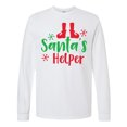 thumbnail image 1 of Inktastic Santa's Helper, Elf Shoes, Snowflakes, Christmas Long Sleeve T-Shirt, 1 of 5