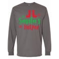 thumbnail image 1 of Inktastic Santa's Helper, Elf Shoes, Snowflakes, Christmas Long Sleeve T-Shirt, 1 of 5