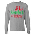 thumbnail image 1 of Inktastic Santa's Helper, Elf Shoes, Snowflakes, Christmas Long Sleeve T-Shirt, 1 of 5
