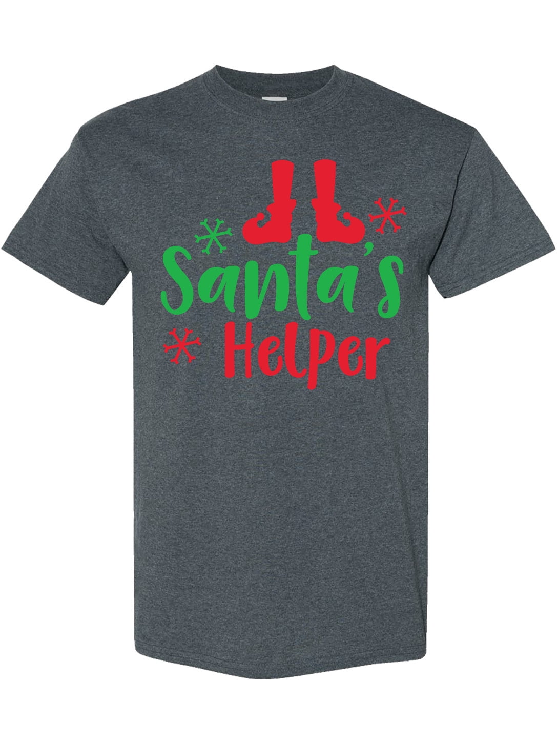 Inktastic Santa's Helper, Elf Shoes, Snowflakes, Christmas T-Shirt