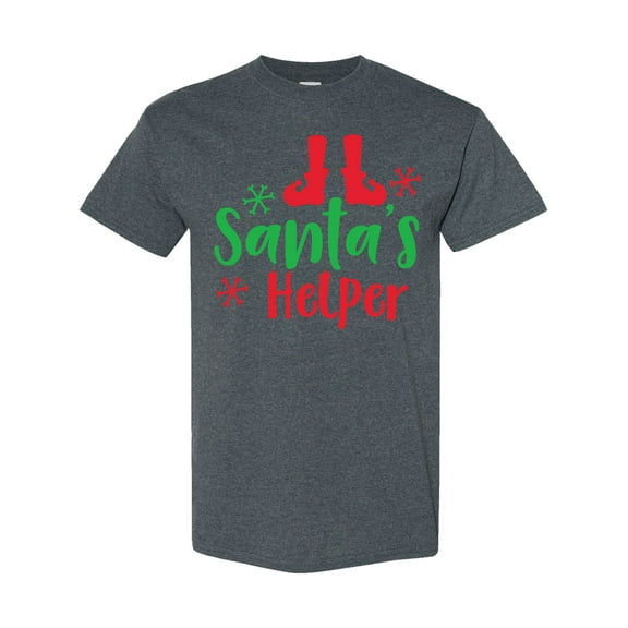 Inktastic Santa's Helper, Elf Shoes, Snowflakes, Christmas T-Shirt