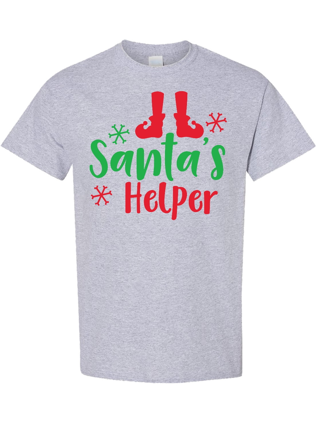 Inktastic Santa's Helper, Elf Shoes, Snowflakes, Christmas T-Shirt