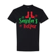 thumbnail image 1 of Inktastic Santa's Helper, Elf Shoes, Snowflakes, Christmas T-Shirt, 1 of 5