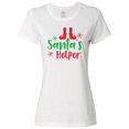 thumbnail image 1 of Inktastic Santa's Helper, Elf Shoes, Snowflakes, Christmas Women's T-Shirt, 1 of 5
