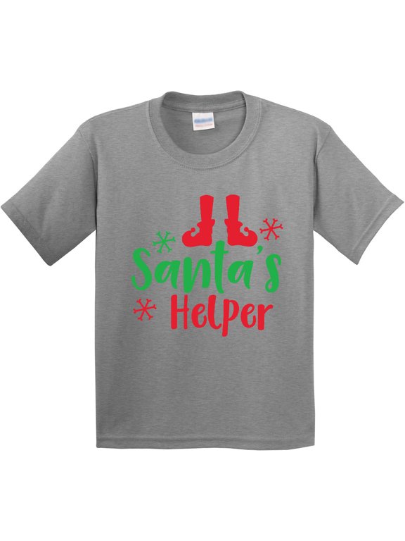 Santa's Helper, Elf Shoes, Snowflakes, Christmas Youth T-Shirt