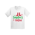 thumbnail image 1 of Inktastic Santa's Helper, Elf Shoes, Snowflakes, Christmas Youth T-Shirt, 1 of 5