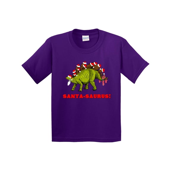 Inktastic Santa-saurus Christmas Dinosaur Youth T-Shirt