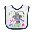 thumbnail image 1 of Inktastic Sarasota Florida Cute Swimming Manatee Boys or Girls Baby Bib, 1 of 4