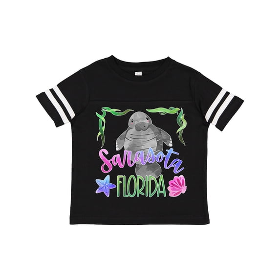 Inktastic Sarasota Florida Cute Swimming Manatee Boys or Girls Toddler T-Shirt