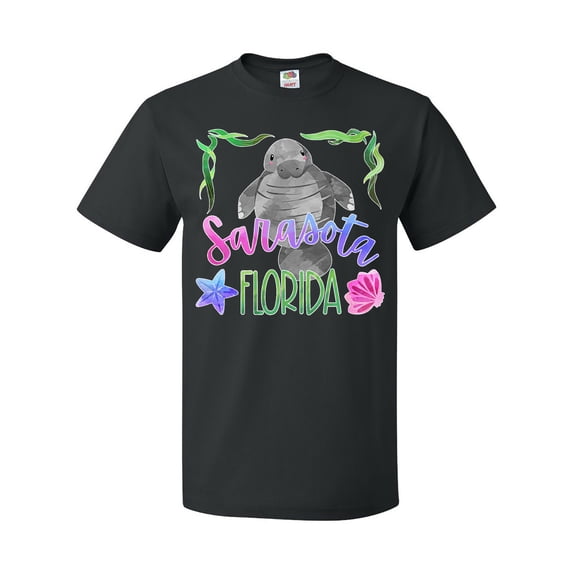 Inktastic Sarasota Florida Cute Swimming Manatee T-Shirt