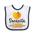 thumbnail image 1 of Inktastic Sarasota Florida Orange in Heart Boys or Girls Baby Bib, 1 of 4