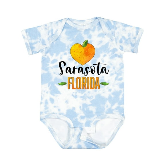 Inktastic Sarasota Florida Orange in Heart Boys or Girls Baby Bodysuit