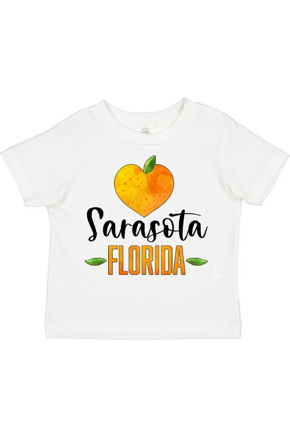 Sarasota Florida Orange in Heart Boys or Girls Toddler T-Shirt