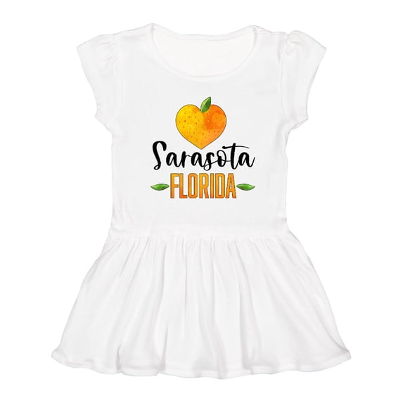 Inktastic Sarasota Florida Orange in Heart Girls Toddler Dress