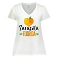 thumbnail image 1 of Inktastic Sarasota Florida Orange in Heart Women's Plus Size V-Neck T-Shirt, 1 of 5