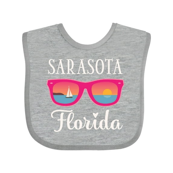 Inktastic Sarasota Florida Summer Trip Girls Baby Bib